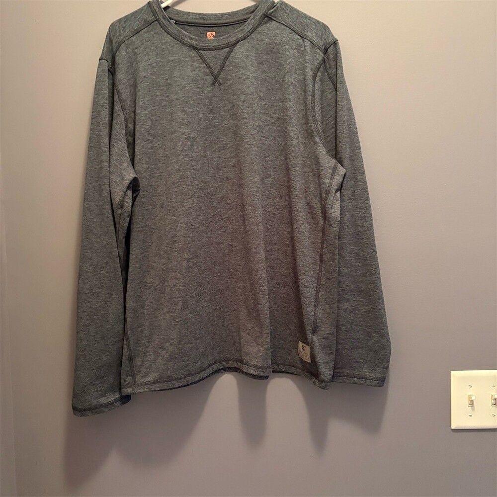 Rugged Elements Work Shirt Mens XL Long Sleeve Crew Neck Heather Blue